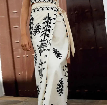 Shine | Conjunto estampado Top y Falda