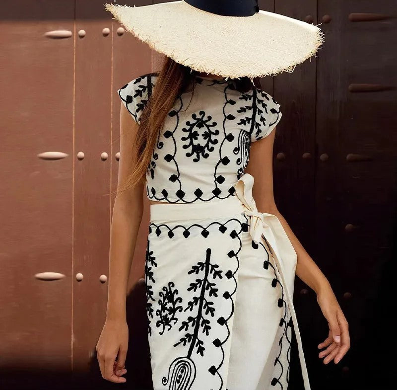 Shine | Conjunto estampado Top y Falda