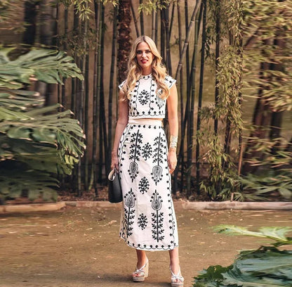 Shine | Conjunto estampado Top y Falda