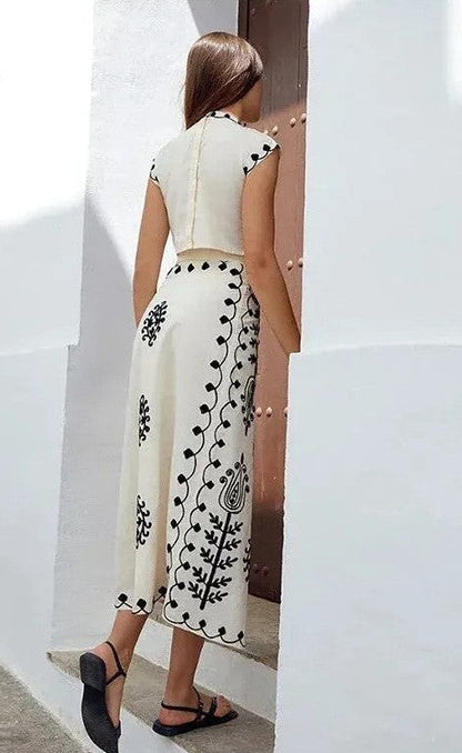 Shine | Conjunto estampado Top y Falda