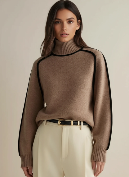 Celine Luxe | Jersey elegante con cuello alto