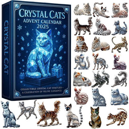 🌲Calendario de Adviento de Gatos de Cristal 2025 - Regalo de Navidad🎅🏻
