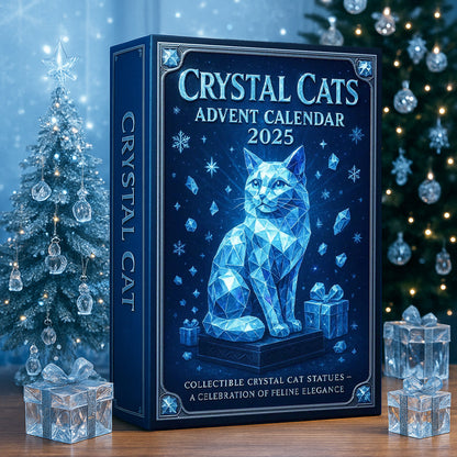 🌲Calendario de Adviento de Gatos de Cristal 2025 - Regalo de Navidad🎅🏻