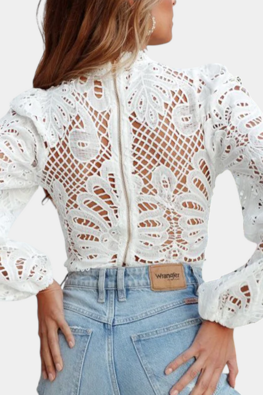 Bela | Blusa de Encaje a mano