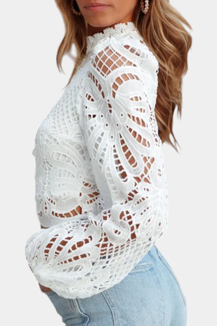 Bela | Blusa de Encaje a mano