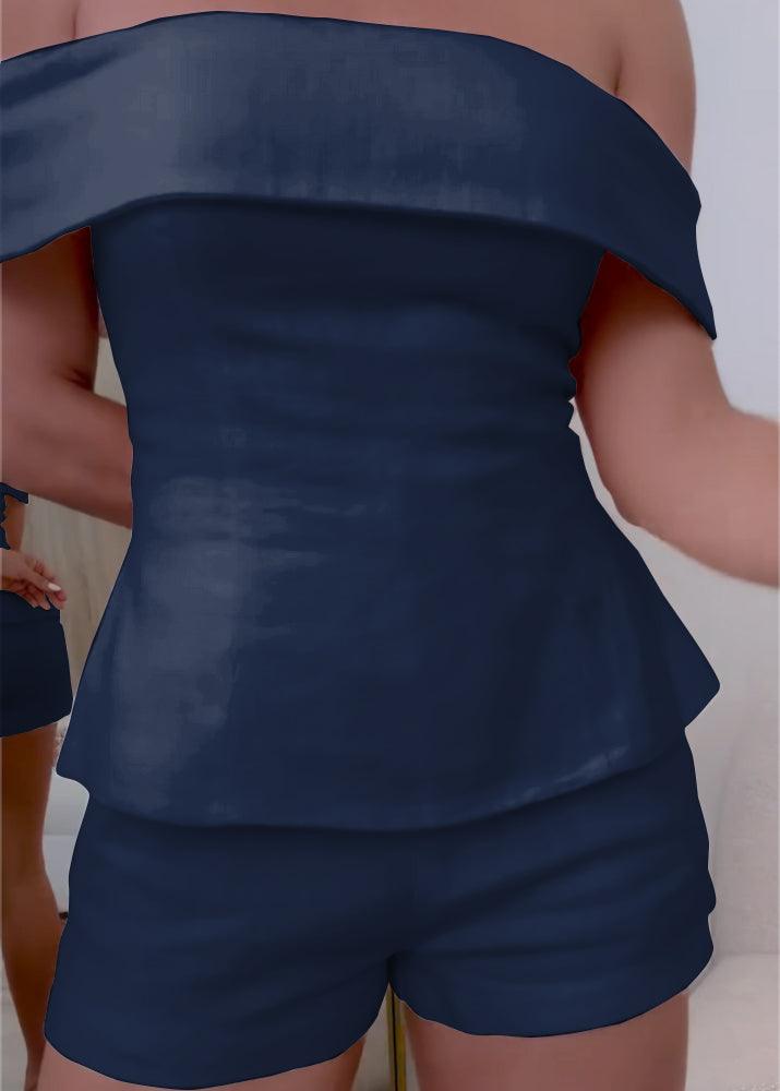 Traje de dos piezas de algodón y lino blanco