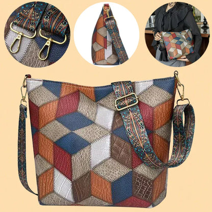 Dalia™ | Bolso de mano de piel con mosaico