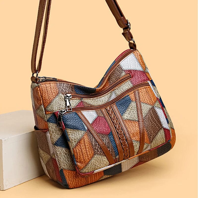 Dalia™ | Bolso de mano de piel con mosaico