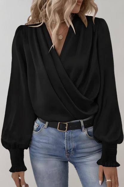 Ortega | Blusa Elegante de Manga Larga con Escote en V