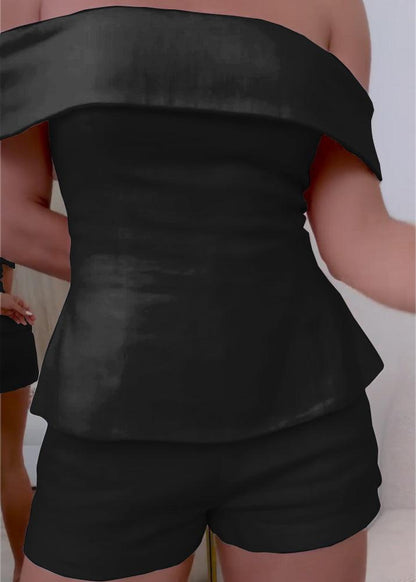 Traje de dos piezas de algodón y lino blanco