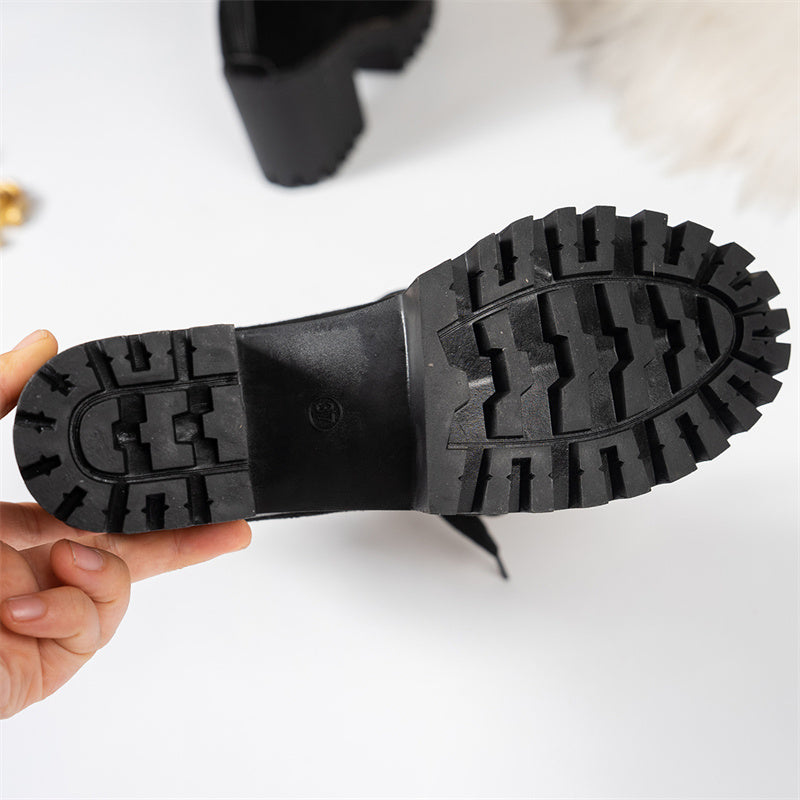 🔥Megaoferta de Black Friday: ¡50% de descuento!🔥Botines de punta y tacón grueso para mujer